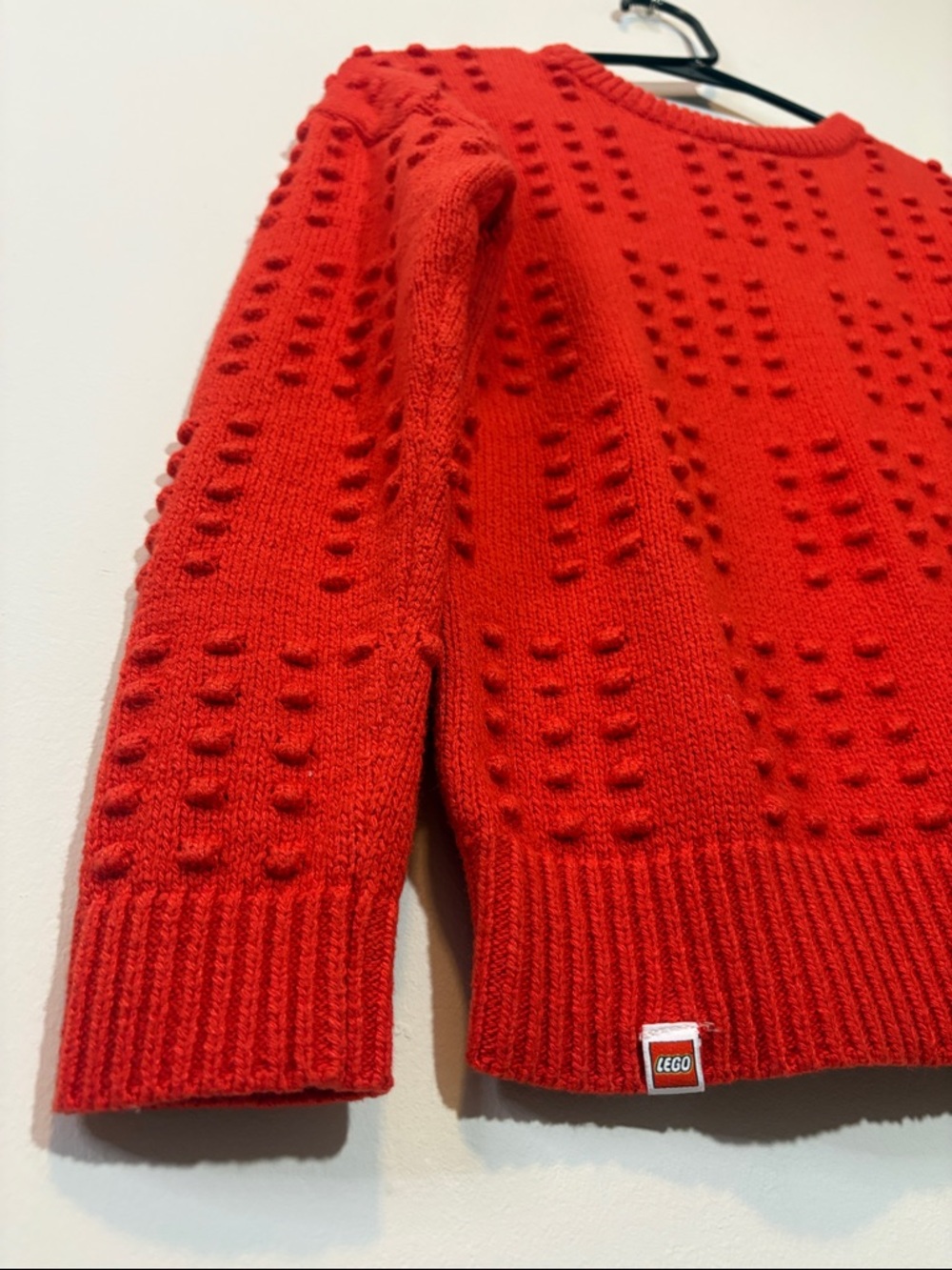 LEGO Collection Target Exclusive Youth Medium Bright Red Textured Block Sweater